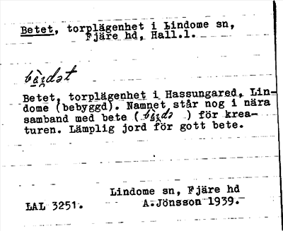 Bild på arkivkortet för arkivposten Betet