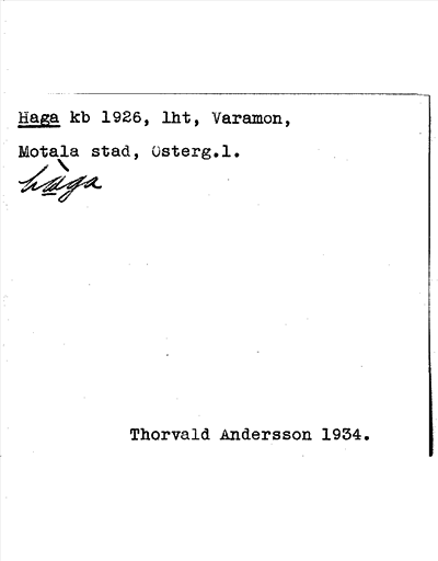 Bild på arkivkortet för arkivposten Haga