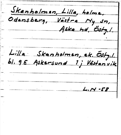 Bild på arkivkortet för arkivposten Skanholmen, Lilla