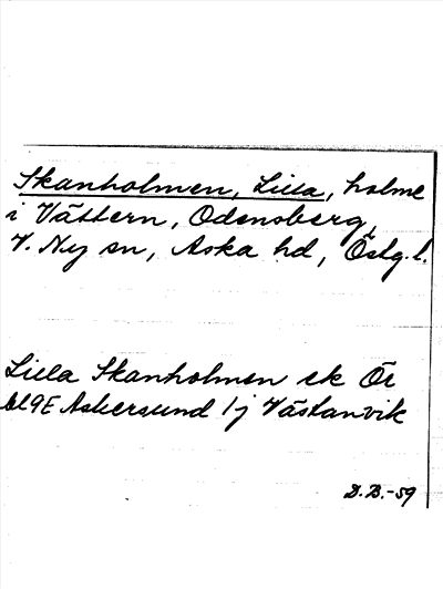 Bild på arkivkortet för arkivposten Skanholmen, Lilla