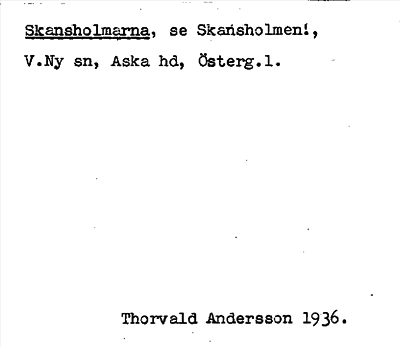 Bild på arkivkortet för arkivposten Skansholmarna, se Skansholmen