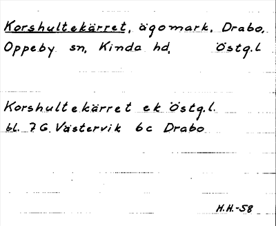 Bild på arkivkortet för arkivposten Korshultekärret
