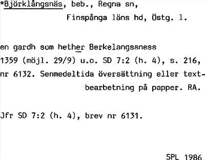 Bild på arkivkortet för arkivposten *Björklångsnäs