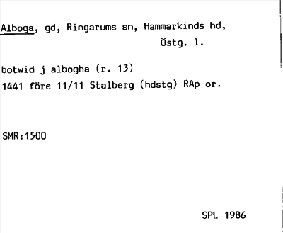 Bild på arkivkortet för arkivposten Alboga
