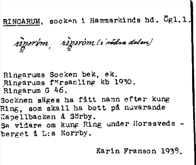 Bild på arkivkortet för arkivposten Ringarum