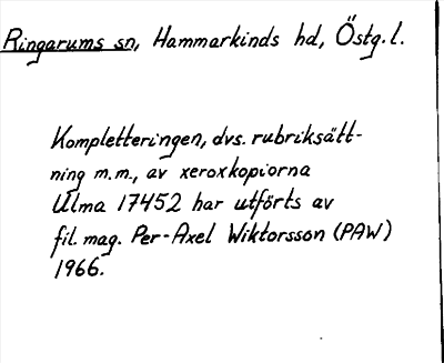 Bild på arkivkortet för arkivposten Ringarums sn