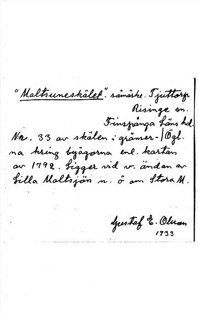 Bild på arkivkortet för arkivposten »Maltsuneskälet»