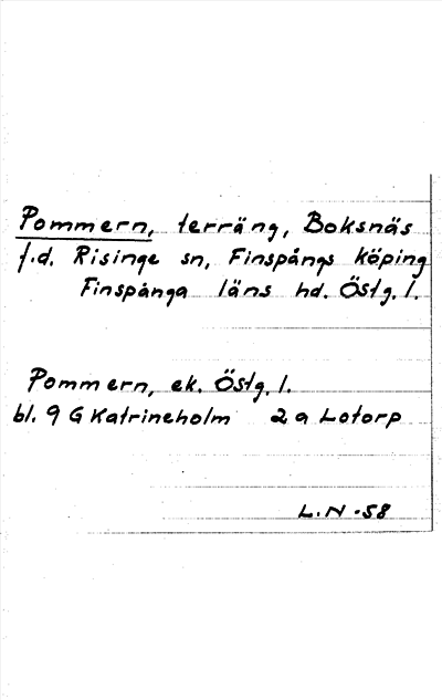 Bild på arkivkortet för arkivposten Pommern