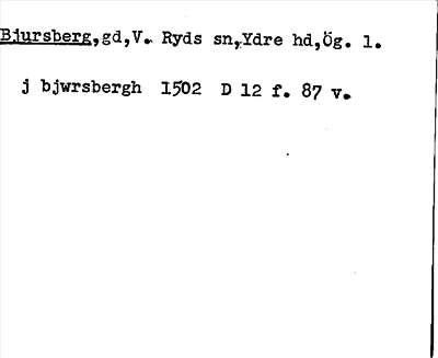 Bild på arkivkortet för arkivposten Bjursberg