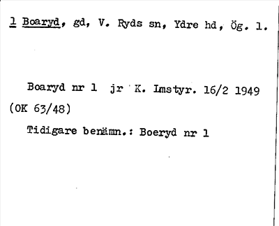 Bild på arkivkortet för arkivposten Boaryd