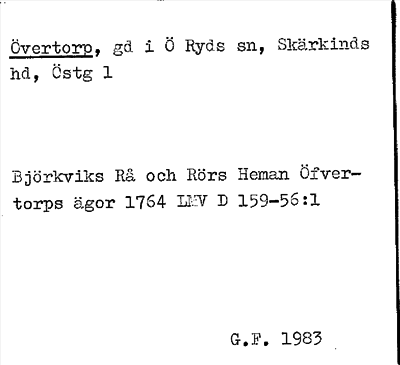 Bild på arkivkortet för arkivposten Övertorp
