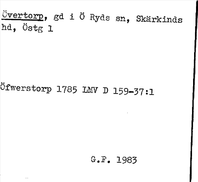 Bild på arkivkortet för arkivposten Övertorp