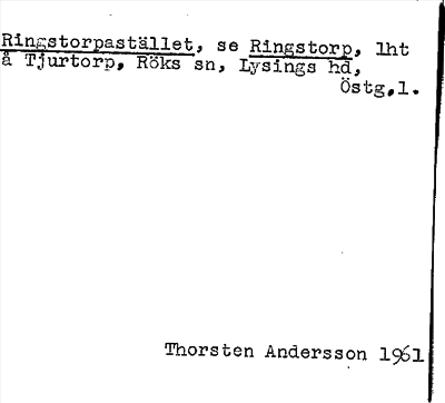 Bild på arkivkortet för arkivposten Ringstorpastället, se Ringstorp
