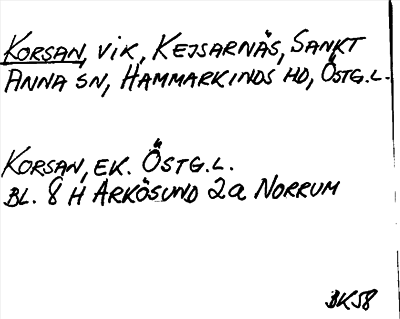 Bild på arkivkortet för arkivposten Korsan