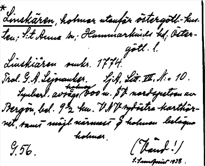 Bild på arkivkortet för arkivposten *Linskären