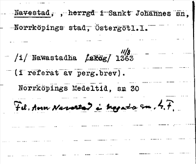 Bild på arkivkortet för arkivposten Navestad