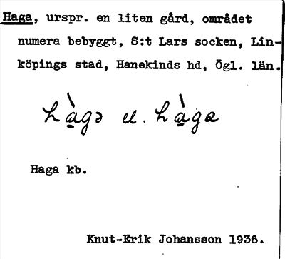 Bild på arkivkortet för arkivposten Haga