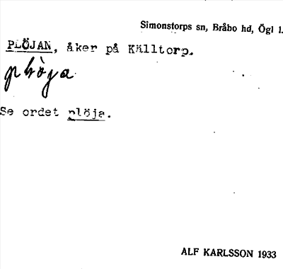Bild på arkivkortet för arkivposten Plöjan