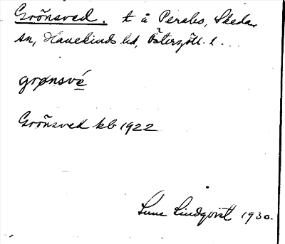 Bild på arkivkortet för arkivposten Grönsved