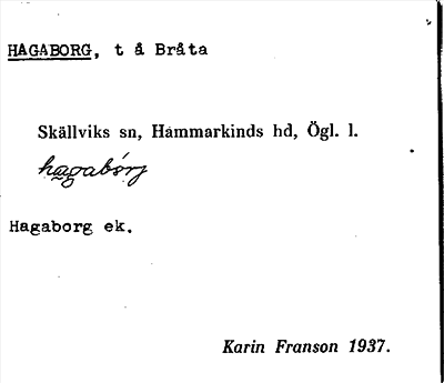 Bild på arkivkortet för arkivposten Hagaborg
