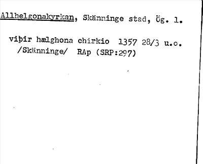 Bild på arkivkortet för arkivposten Allhelgonakyrkan