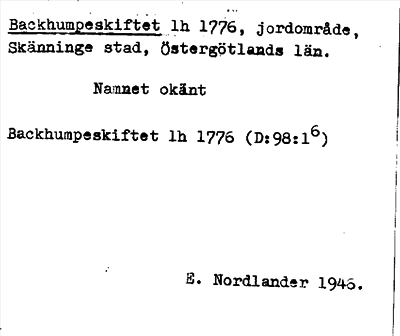 Bild på arkivkortet för arkivposten Backhumpeskiftet