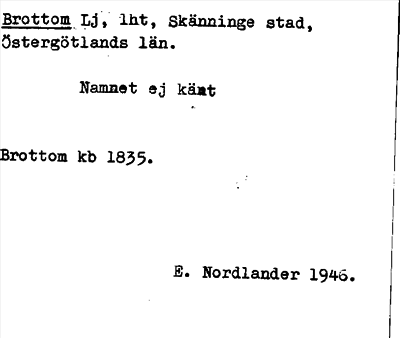 Bild på arkivkortet för arkivposten Brottom