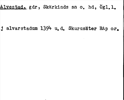 Bild på arkivkortet för arkivposten Alvestad