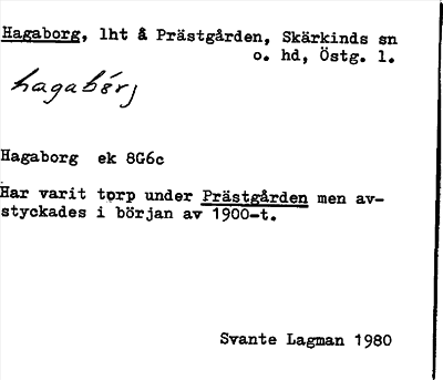 Bild på arkivkortet för arkivposten Hagaborg