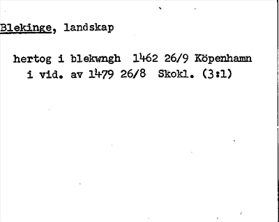 Bild på arkivkortet för arkivposten Blekinge