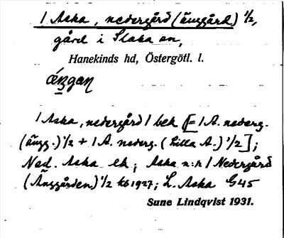 Bild på arkivkortet för arkivposten Acka, nedergård (änggård)
