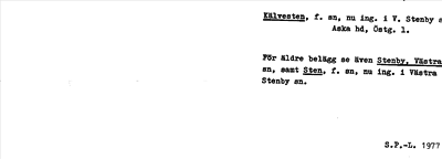 Bild på arkivkortet för arkivposten Kälvesten