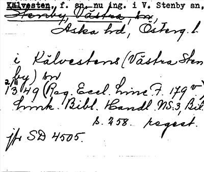 Bild på arkivkortet för arkivposten Kälvesten