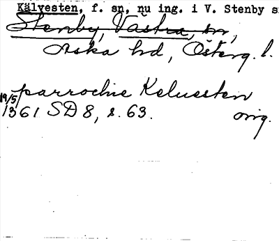 Bild på arkivkortet för arkivposten Kälvesten