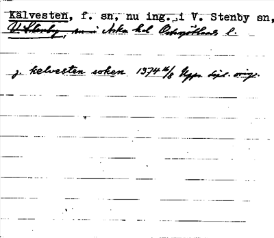 Bild på arkivkortet för arkivposten Kälvesten