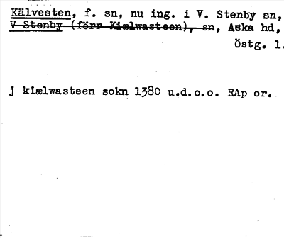 Bild på arkivkortet för arkivposten Kälvesten