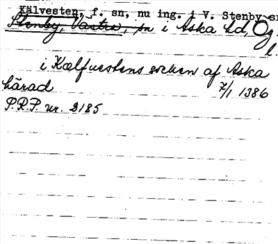 Bild på arkivkortet för arkivposten Kälvesten