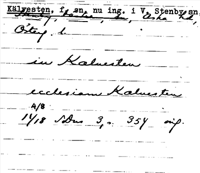 Bild på arkivkortet för arkivposten Kälvesten