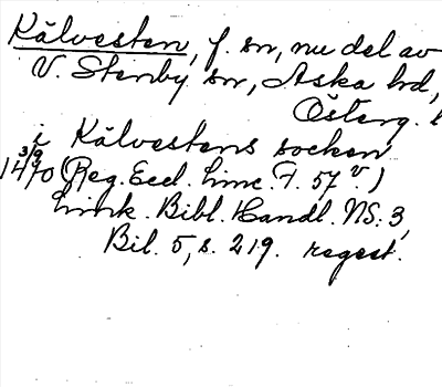 Bild på arkivkortet för arkivposten Kälvesten