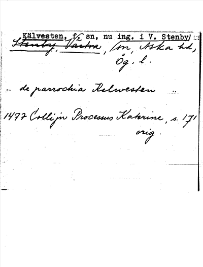 Bild på arkivkortet för arkivposten Kälvesten