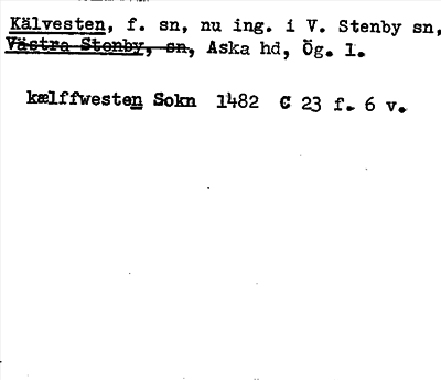 Bild på arkivkortet för arkivposten Kälvesten
