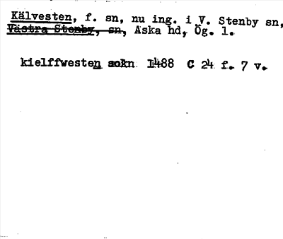 Bild på arkivkortet för arkivposten Kälvesten