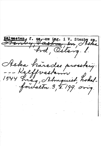 Bild på arkivkortet för arkivposten Kälvesten