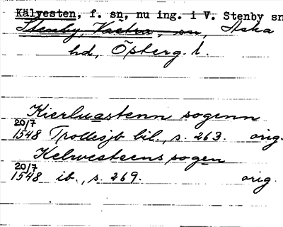 Bild på arkivkortet för arkivposten Kälvesten