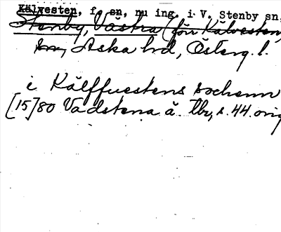 Bild på arkivkortet för arkivposten Kälvesten