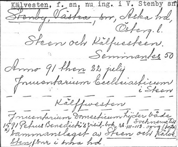 Bild på arkivkortet för arkivposten Kälvesten