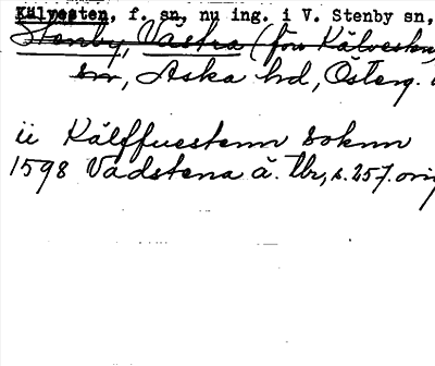 Bild på arkivkortet för arkivposten Kälvesten