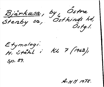 Bild på arkivkortet för arkivposten Bjärkusa