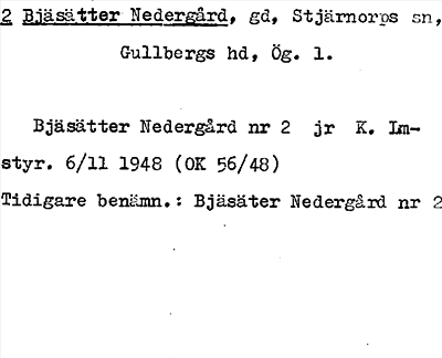 Bild på arkivkortet för arkivposten Bjäsätter Nedergård