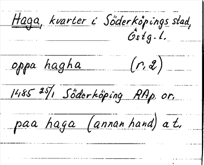 Bild på arkivkortet för arkivposten Haga
